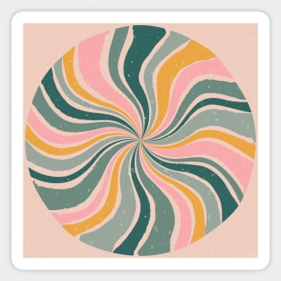 Groovy Retro Swirl in Boho Neutrals Sticker